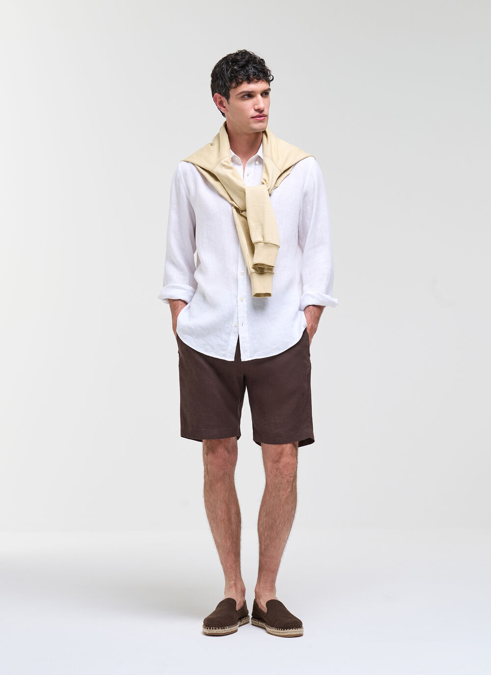 Linen Bermuda Shorts image number 0