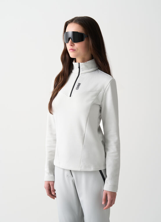 Half-zip stretch ski fleece