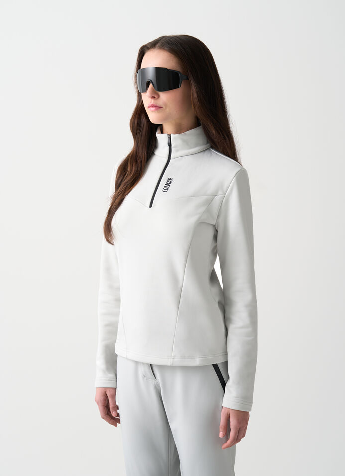 Half-zip stretch ski fleece