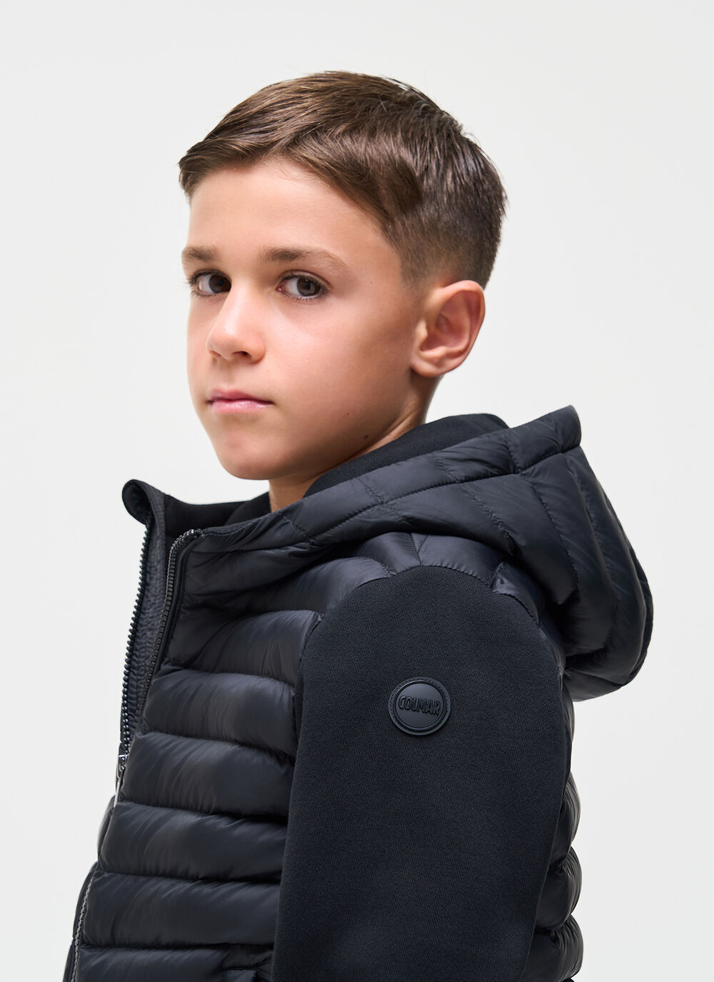 Unisex wadded hybrid jacket