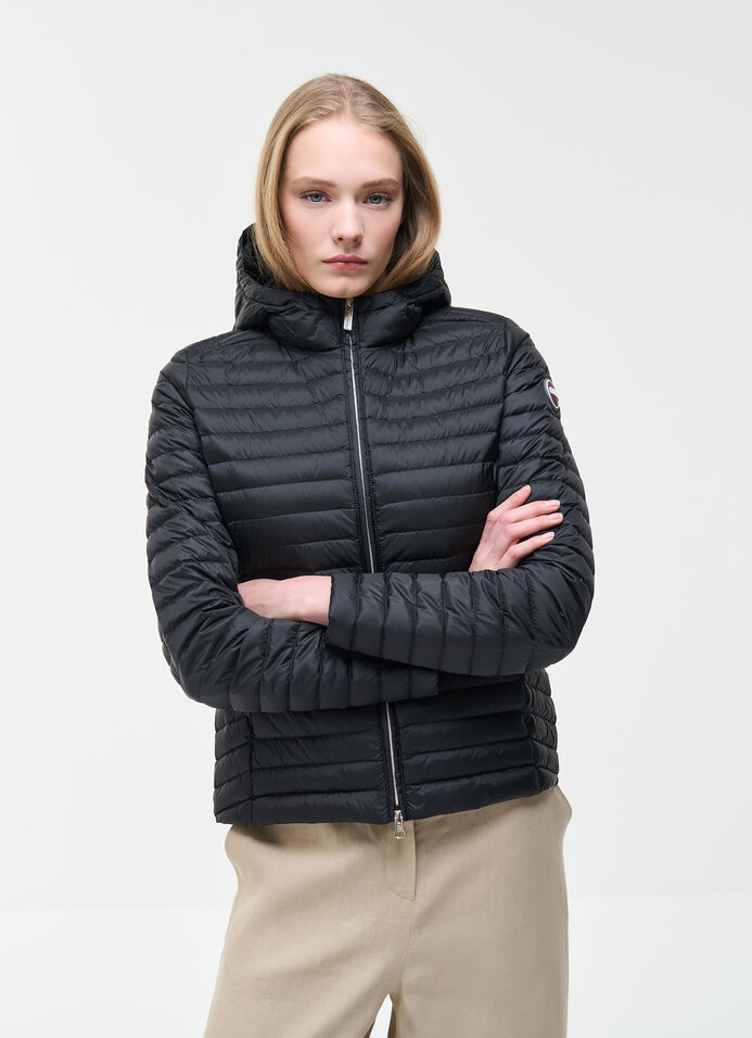 Light down jacket with hood
