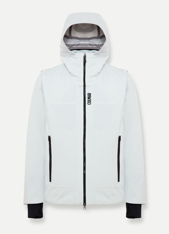 Ski jacket with detachable sleeves