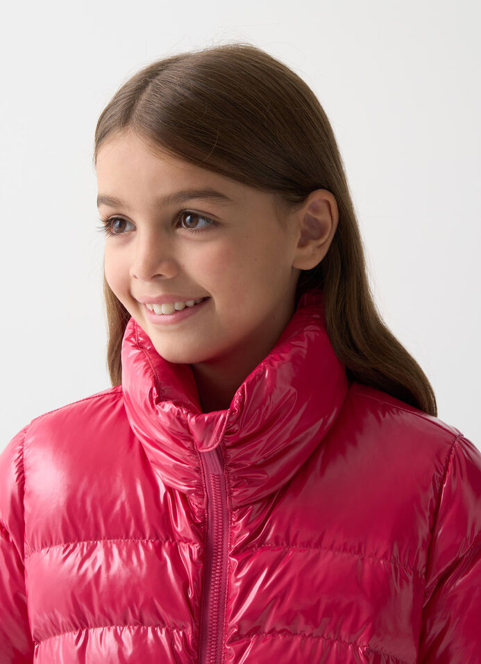 Glossy down jacket with high collar image number 2