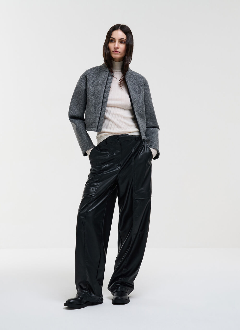 Cropped scuba bomber jacket image number 0