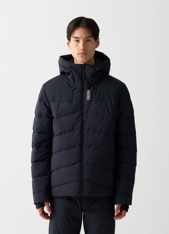 Ski gloves with stretch inserts image number 1