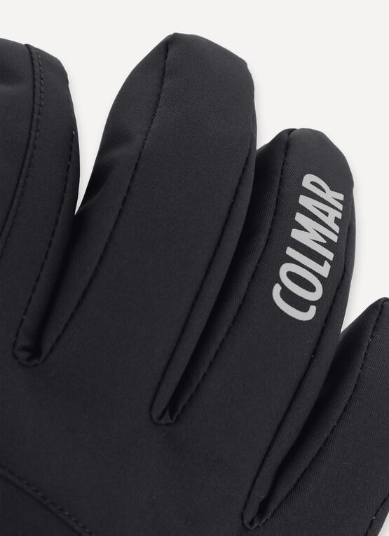 Women's ski gloves with faux fur trim