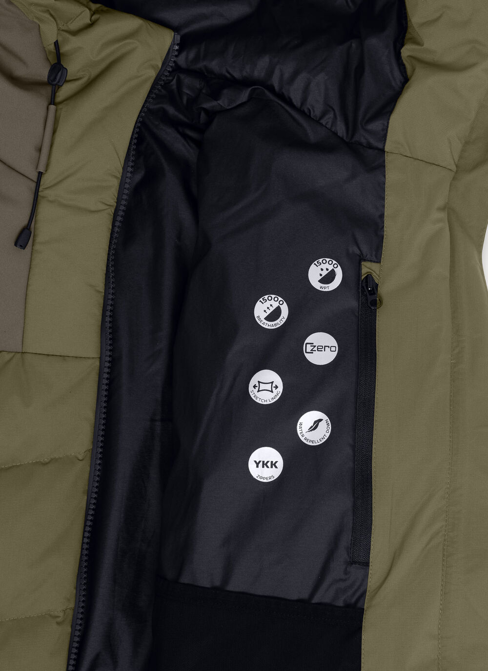 Ski gloves with stretch inserts image number 6