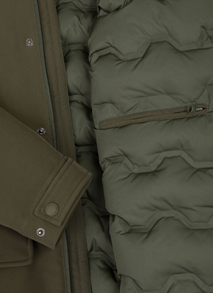 Hooded wooleffect down jacket Colmar