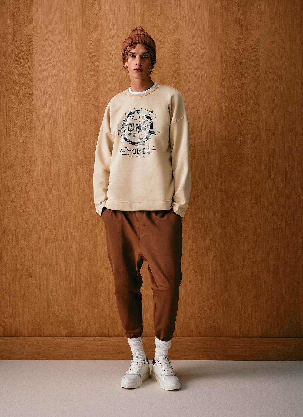 Crew-neck sweatshirt with logo image number 0