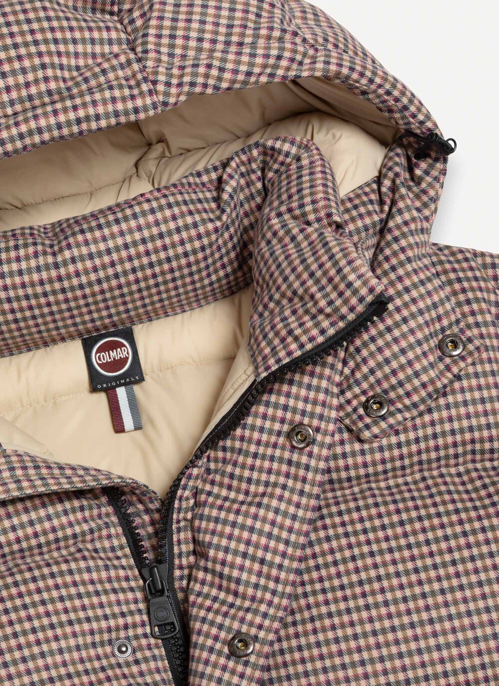 Down jacket with wool-effect print image number 6