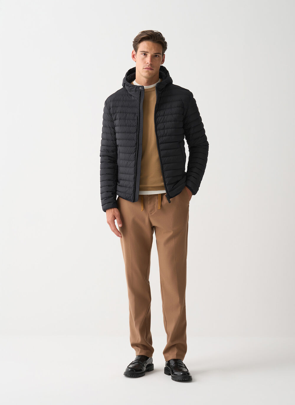 Light down jacket with hood image number 0