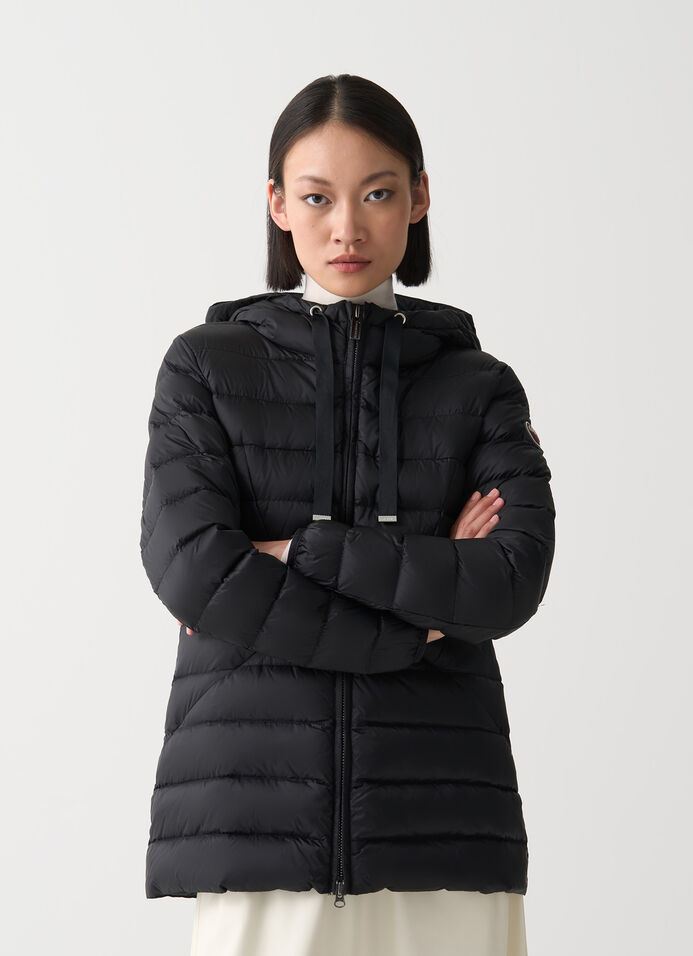 Fitted down jacket with hood image number 1