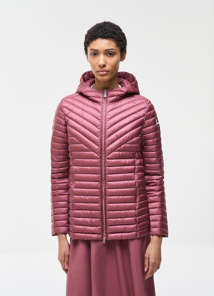 Long lightweight down jacket