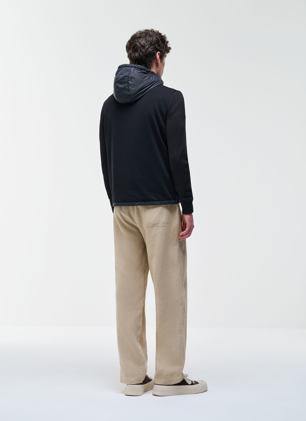 Hybrid padded jacket with hood image number 3