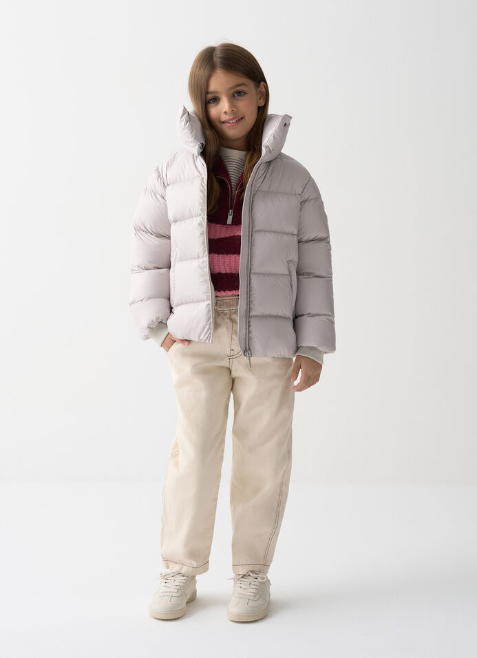 Down jacket with high collar image number 0