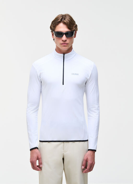 Thermal ski sweatshirt with half-zip