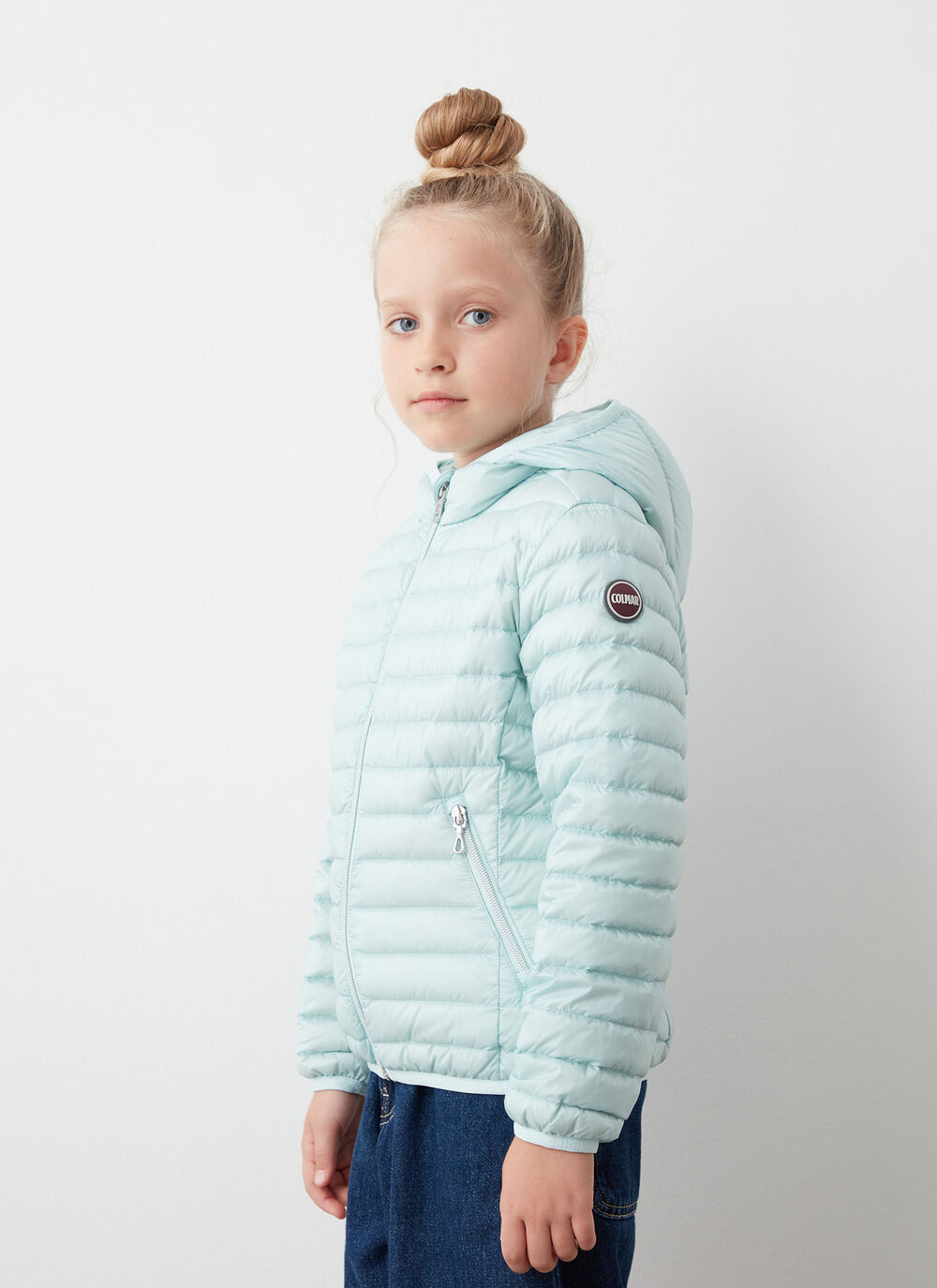 Short hooded down jacket image number 1