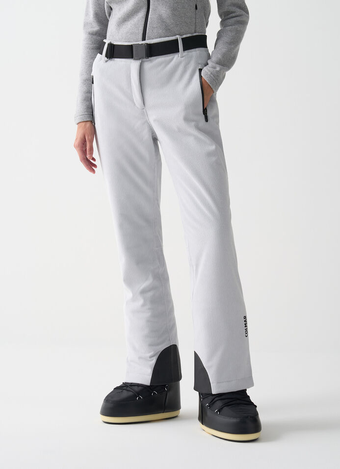 Padded corduroy ski pants