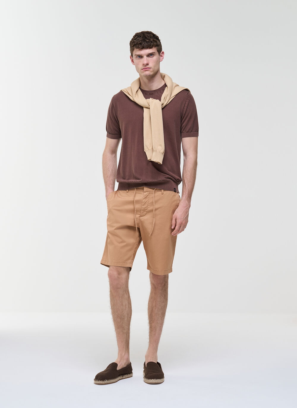 Cotton Drawstring Bermuda Shorts image number 0