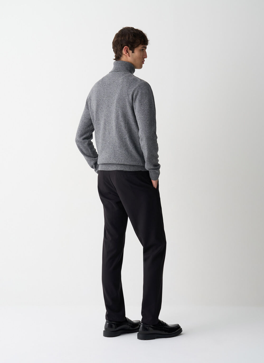 Melange polo-neck jumper image number 3