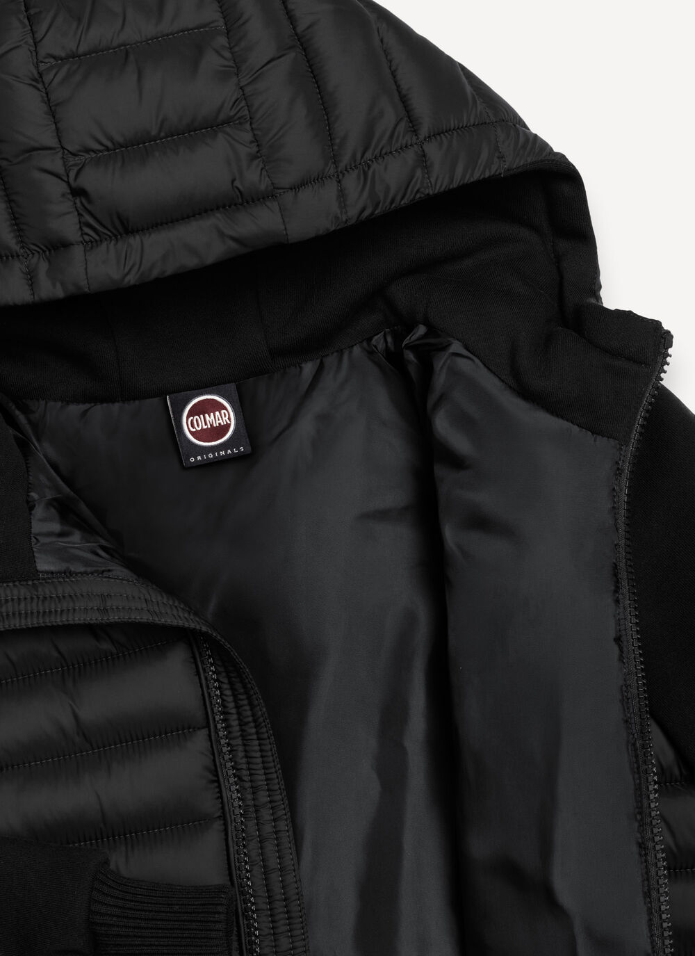 Unisex wadded hybrid jacket