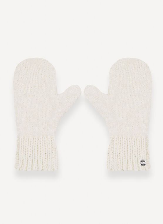 Bouclé yarn mittens
