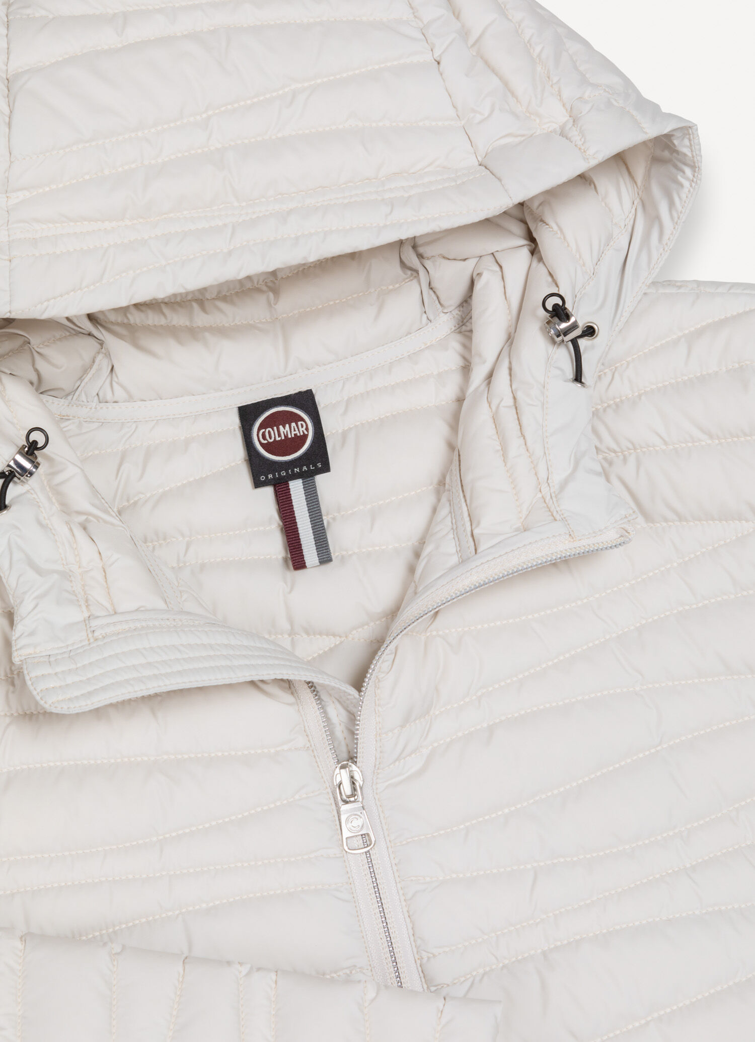 ダウンジャケット・コート COLMAR Women Bubble Jackets 2224A 9VX219 Beige Hooded down jacket with wave quilting - PORCELAIN BEIGE | Colmar
