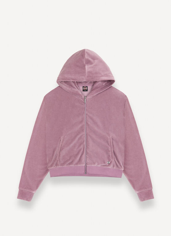 Needlecord hooded sweatshirt