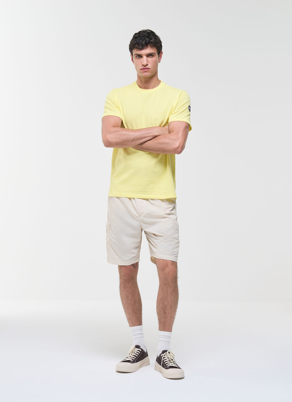 T-Shirt mit Logo aus Baumwollpikee image number 1