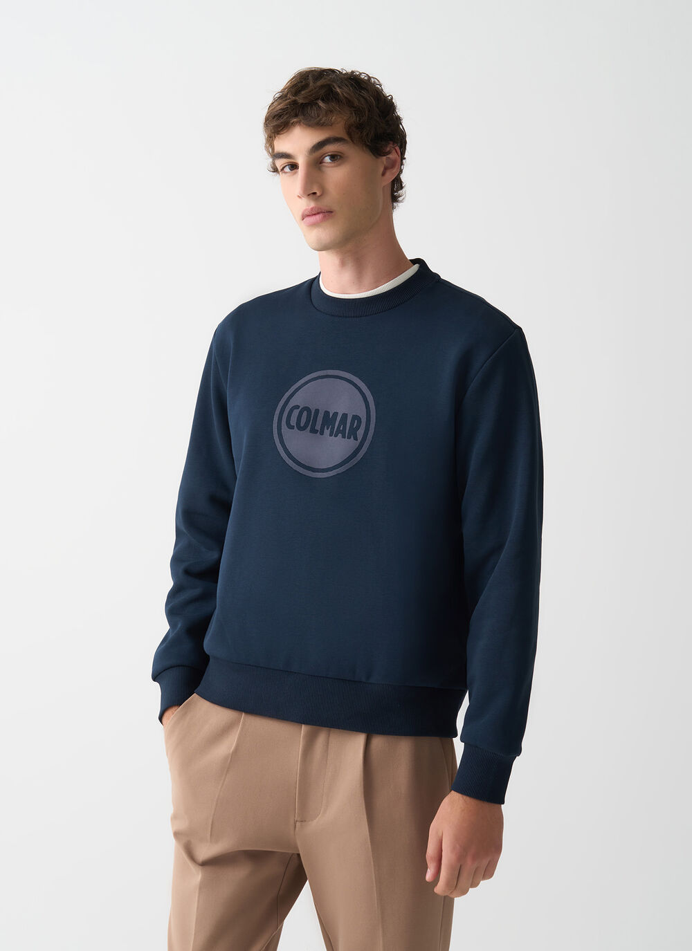 Crew-neck sweatshirt with logo image number 1