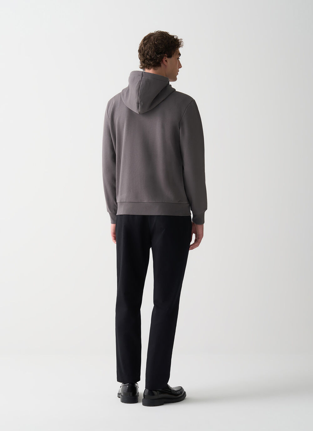 Full zip cotton sweatshirt image number 3