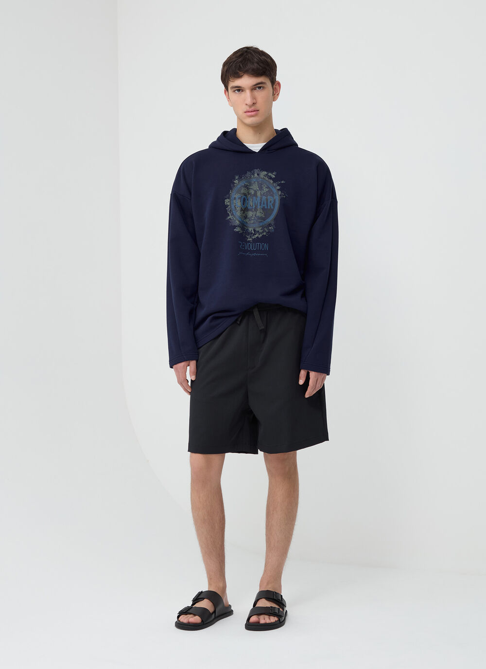 Hooded sweatshirt with camouflage logo image number 2