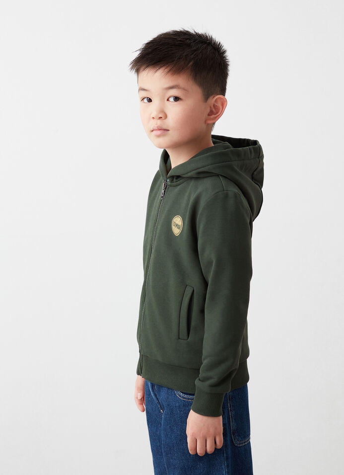 Zip-up sweatshirt with camouflage logo image number 2