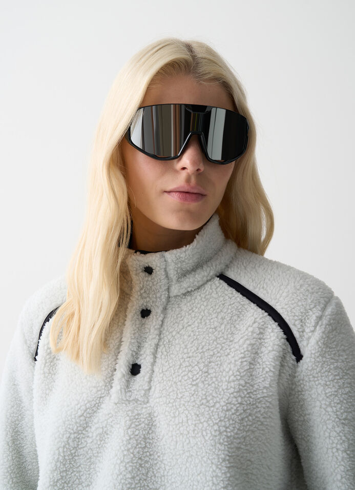 Teddy-effect cropped ski fleece  image number 2