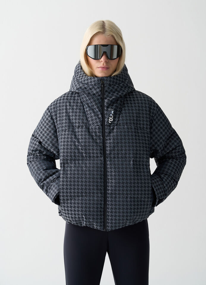 Houndstooth padded ski jacket image number 1