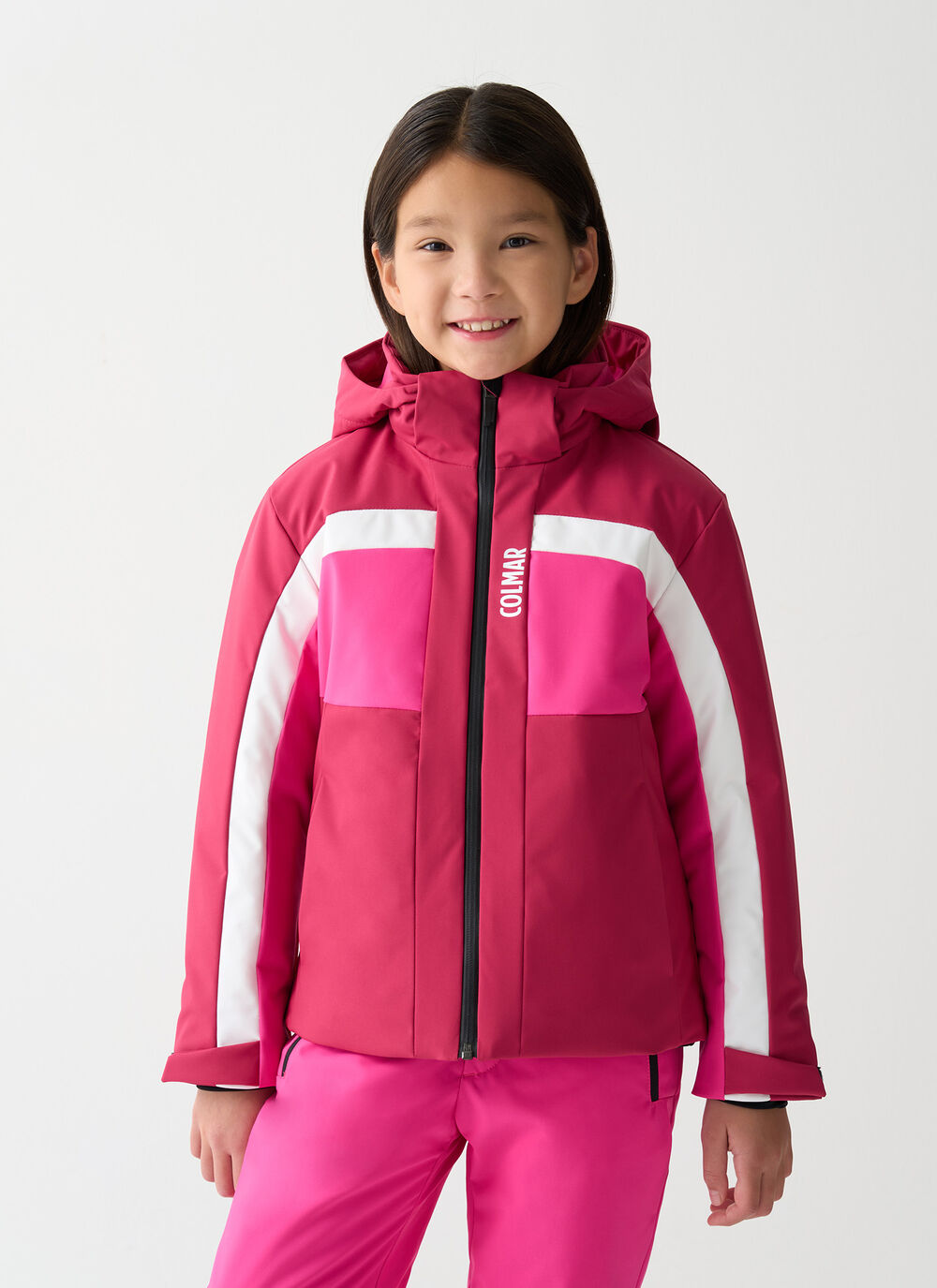 Girl's colour-block ski jacket image number 1