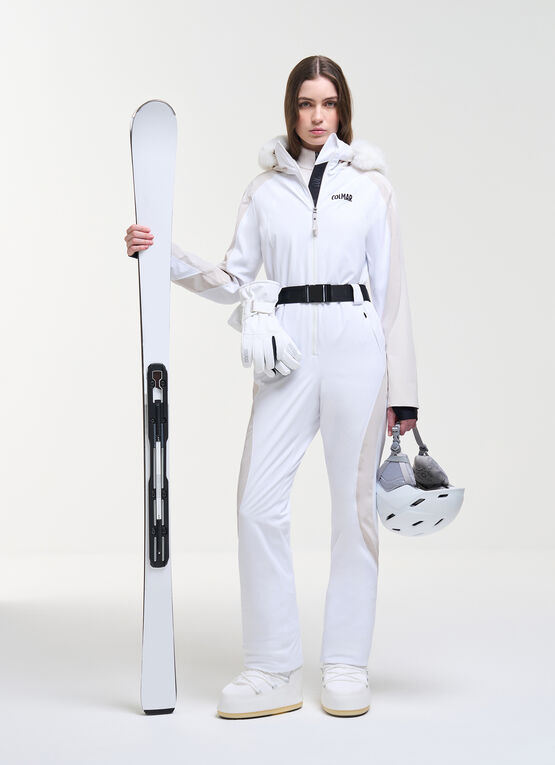Desire padded ski suit with fur