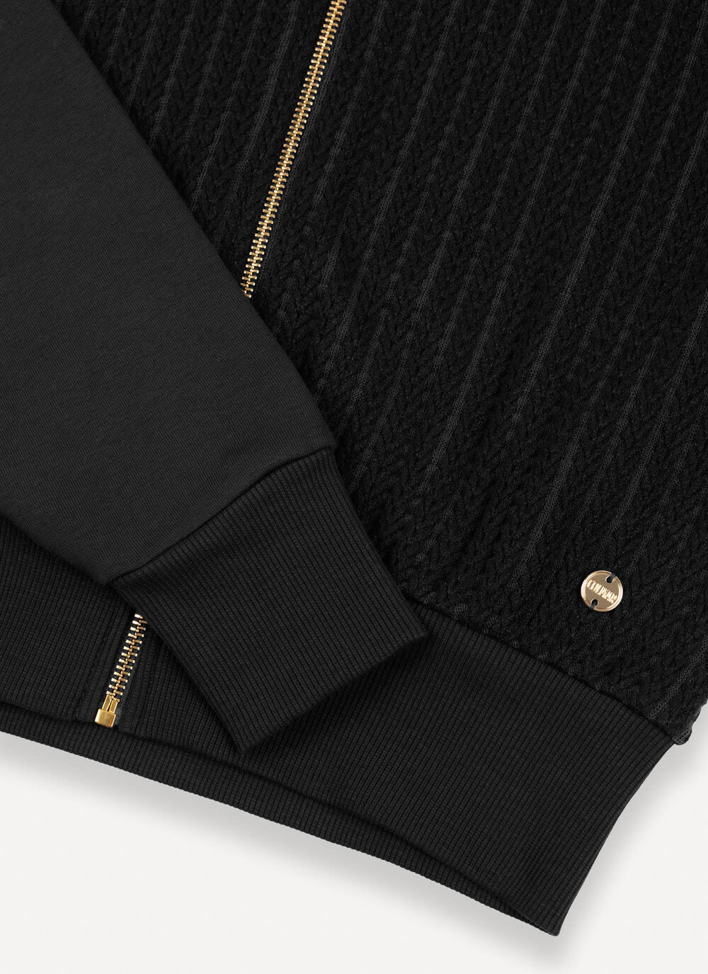 Cardigan &agrave; torsades avec zip image number 5