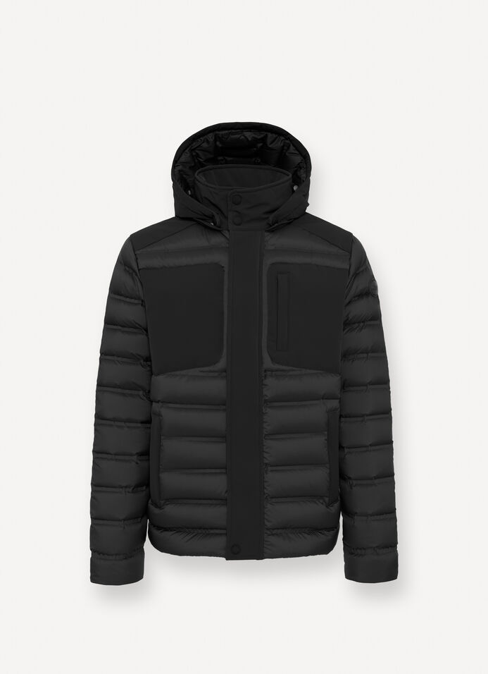 Seamless down jacket with removable hood image number 4