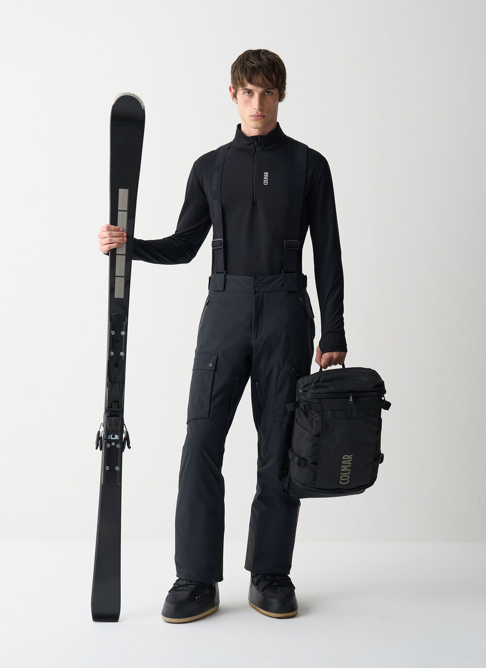 Padded cargo-style ski salopettes image number 0