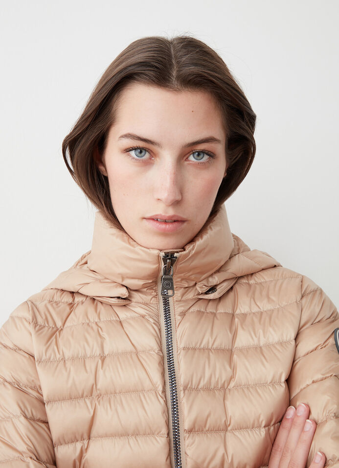 Autumn-weight down jacket with detachable hood image number 1
