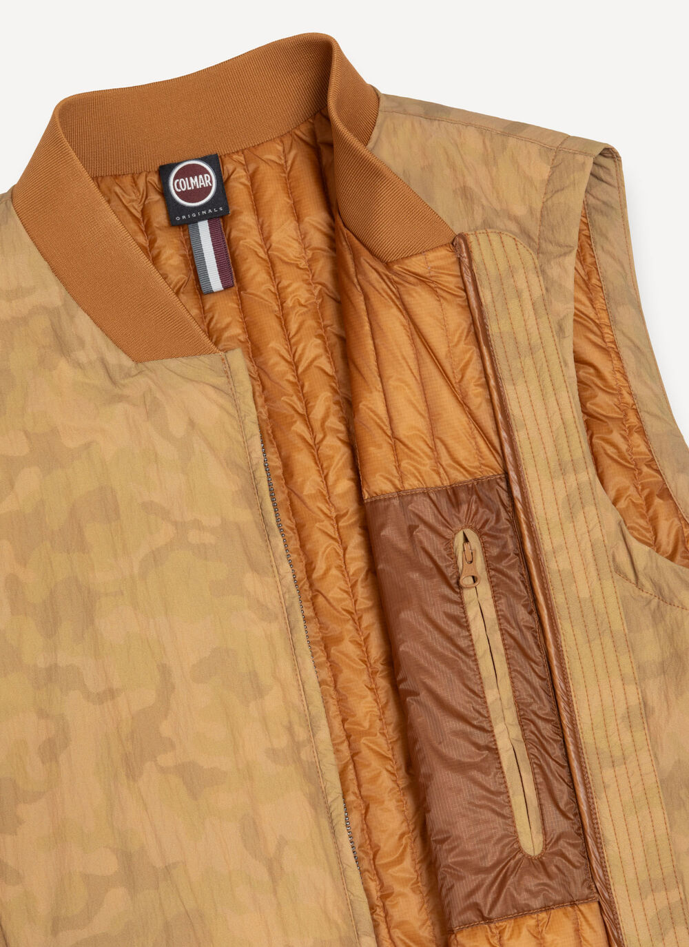 Camouflage down-padded gilet  image number 6