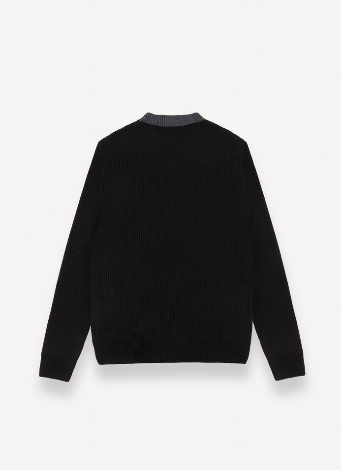 Fisherman’s rib-knit crew-neck pullover image number 4