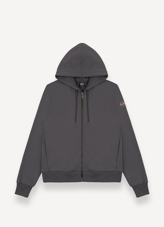 Sweatjacke mit durchgehendem Reißverschluss aus Baumwolle