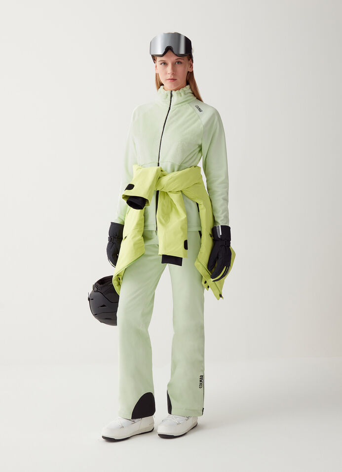 Sweat de ski en polaire extensible avec demi-ouverture zippée Colmar vert  vêtements femme, Galeries Lafayette