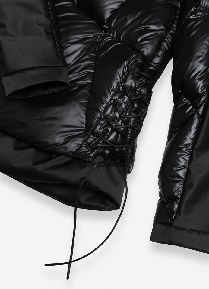 Down jacket with side lacing  image number 6