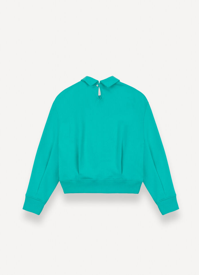 Sweatshirt with collar and darts image number 4