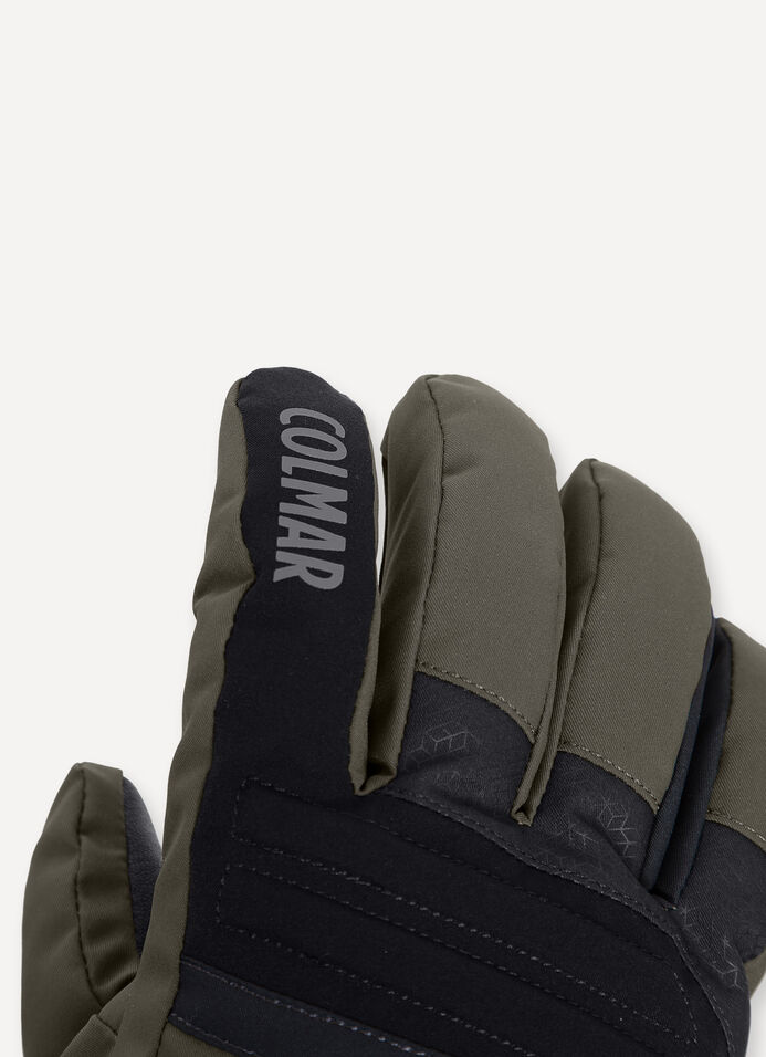 Ski gloves with leather inserts image number 2