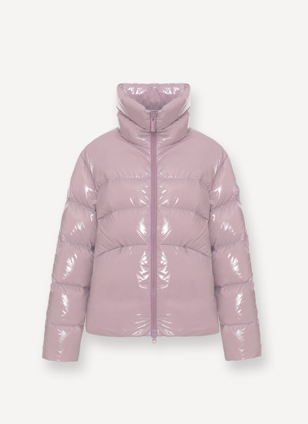 Gl&auml;nzende Daunenjacke mit hohem Kragen image number 4