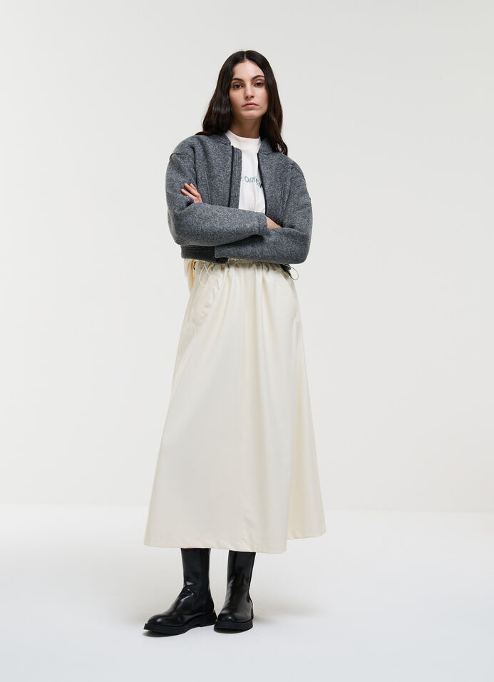 Faux leather midi skirt image number 0